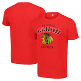 NHL Red Chicago Blackhawks Starter Logo T-Shirt