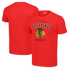 NHL Red Chicago Blackhawks Starter Logo T-Shirt