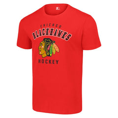 NHL Red Chicago Blackhawks Starter Logo T-Shirt