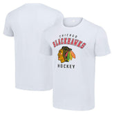 NHL White Chicago Blackhawks Starter Logo T-Shirt