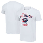NHL White Columbus Blue Jackets Starter Logo T-Shirt
