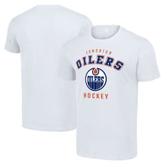 NHL White Edmonton Oilers Starter Logo T-Shirt