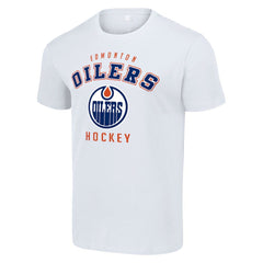 NHL White Edmonton Oilers Starter Logo T-Shirt