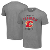 NHL Heather Gray Calgary Flames Starter Logo T-Shirt