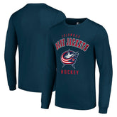 NHL Navy Columbus Blue Jackets Starter Logo Long Sleeve T-Shirt