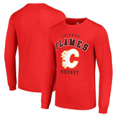 NHL Red Calgary Flames Starter Logo Long Sleeve T-Shirt