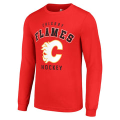 NHL Red Calgary Flames Starter Logo Long Sleeve T-Shirt