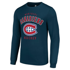 NHL Navy Montreal Canadiens Starter Logo Long Sleeve T-Shirt