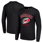 NHL Black Carolina Hurricanes Starter Logo Long Sleeve T-Shirt