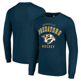 NHL Navy Nashville Predators Starter Logo Long Sleeve T-Shirt