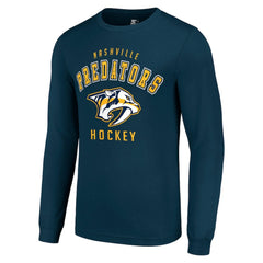 NHL Navy Nashville Predators Starter Logo Long Sleeve T-Shirt