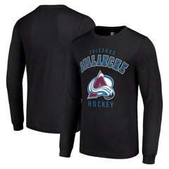 NHL Black Colorado Avalanche Starter Logo Long Sleeve T-Shirt