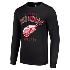 NHL Black Detroit Red Wings Starter Logo Long Sleeve T-Shirt
