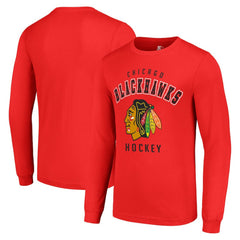 NHL Red Chicago Blackhawks Starter Logo Long Sleeve T-Shirt