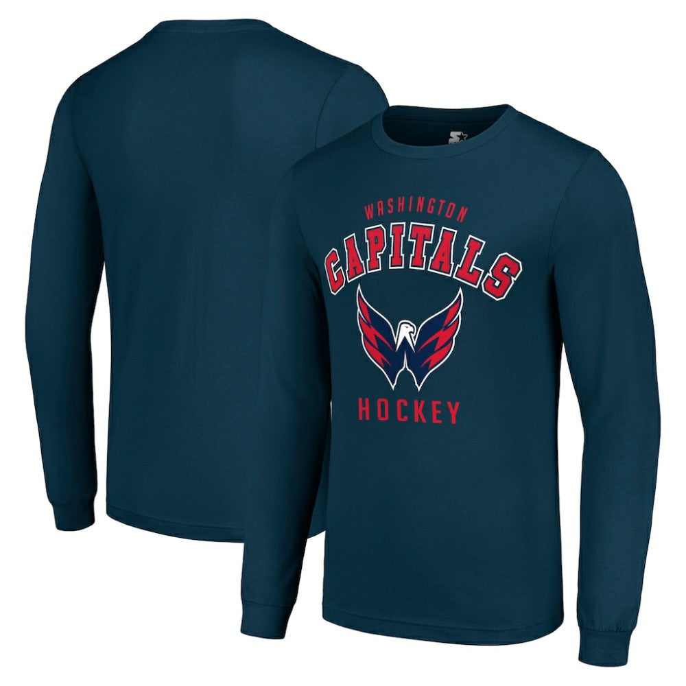 NHL Navy Washington Capitals Starter Logo Long Sleeve T-Shirt