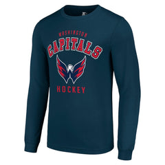 NHL Navy Washington Capitals Starter Logo Long Sleeve T-Shirt