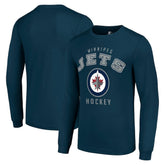 NHL Navy Winnipeg Jets Starter Logo Long Sleeve T-Shirt