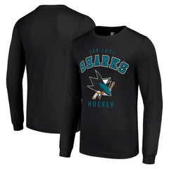 NHL Black San Jose Sharks Starter Logo Long Sleeve T-Shirt