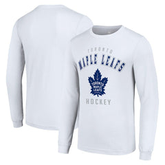 NHL White Toronto Maple Leafs Starter Logo Long Sleeve T-Shirt