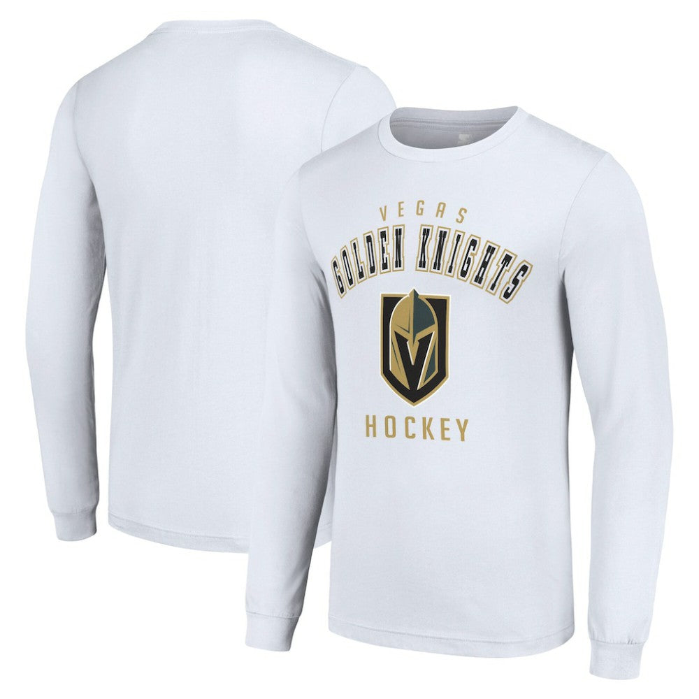NHL White Vegas Golden Knights Starter Logo Long Sleeve T-Shirt