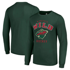 NHL Military Green Minnesota Wild Starter Logo Long Sleeve T-Shirt