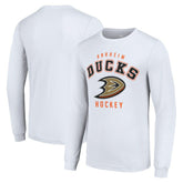 NHL White Anaheim Ducks Starter Logo Long Sleeve T-Shirt