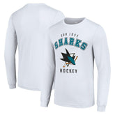 NHL White San Jose Sharks Starter Logo Long Sleeve T-Shirt