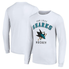 NHL White San Jose Sharks Starter Logo Long Sleeve T-Shirt