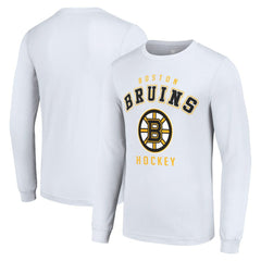 NHL White Boston Bruins Starter Logo Long Sleeve T-Shirt