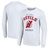 NHL White New Jersey Devils Starter Logo Long Sleeve T-Shirt