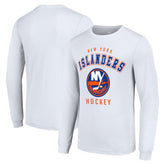 NHL White New York Islanders Starter Logo Long Sleeve T-Shirt