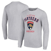 NHL Heather Gray Florida Panthers Starter Logo Long Sleeve T-Shirt
