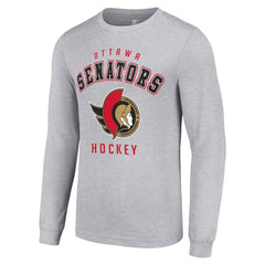 NHL Heather Gray Ottawa Senators Starter Logo Long Sleeve T-Shirt