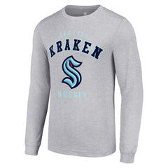 NHL Heather Gray Seattle Kraken Starter Logo Long Sleeve T-Shirt