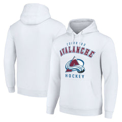 NHL White Colorado Avalanche Starter Logo Pullover Hoodie
