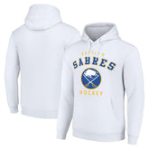 NHL White Buffalo Sabres Starter Logo Pullover Hoodie