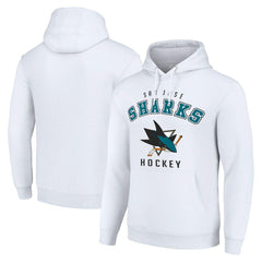 NHL White San Jose Sharks Starter Logo Pullover Hoodie