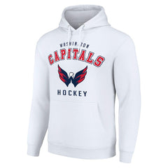 NHL White Washington Capitals Starter Logo Pullover Hoodie