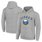 NHL Heather Gray Buffalo Sabres Starter Logo Pullover Hoodie