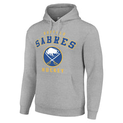NHL Heather Gray Buffalo Sabres Starter Logo Pullover Hoodie