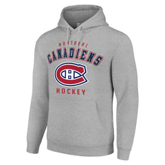 NHL Heather Gray Montreal Canadiens Starter Logo Pullover Hoodie