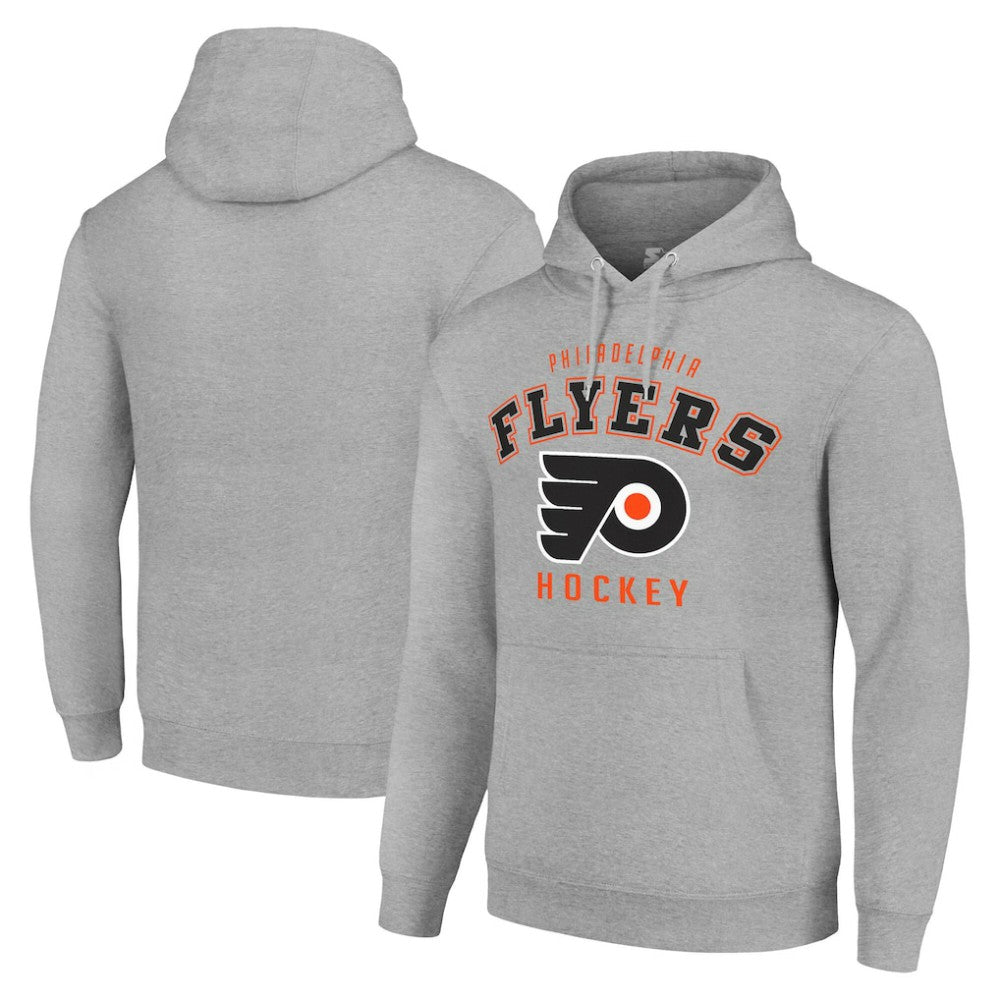 NHL Heather Gray Philadelphia Flyers Starter Logo Pullover Hoodie