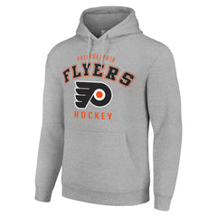NHL Heather Gray Philadelphia Flyers Starter Logo Pullover Hoodie