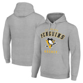 NHL Heather Gray Pittsburgh Penguins Starter Logo Pullover Hoodie