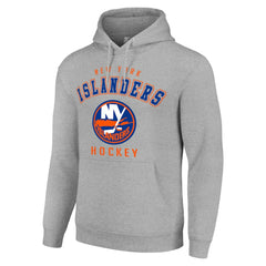 NHL Heather Gray New York Islanders Starter Logo Pullover Hoodie
