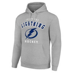 NHL Heather Gray Tampa Bay Lightning Starter Logo Pullover Hoodie