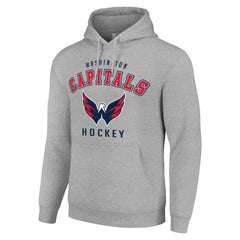 NHL Heather Gray Washington Capitals Starter Logo Pullover Hoodie
