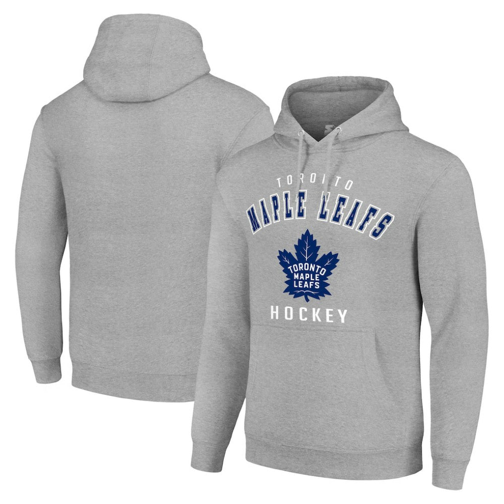 NHL Heather Gray Toronto Maple Leafs Starter Logo Pullover Hoodie