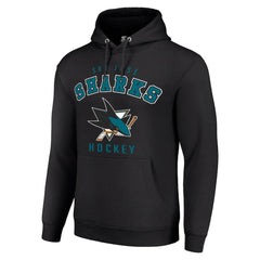 NHL Black San Jose Sharks Starter Logo Pullover Hoodie