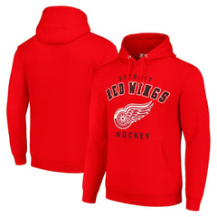 NHL Red Detroit Red Wings Starter Logo Pullover Hoodie